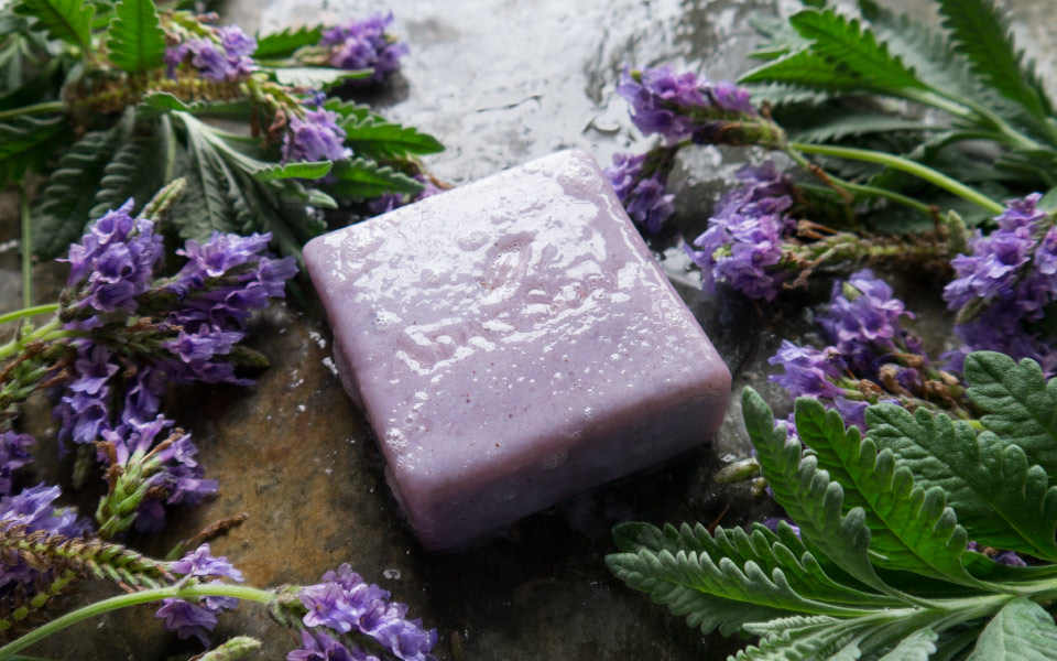 紫色花園薰衣草手工精油皂